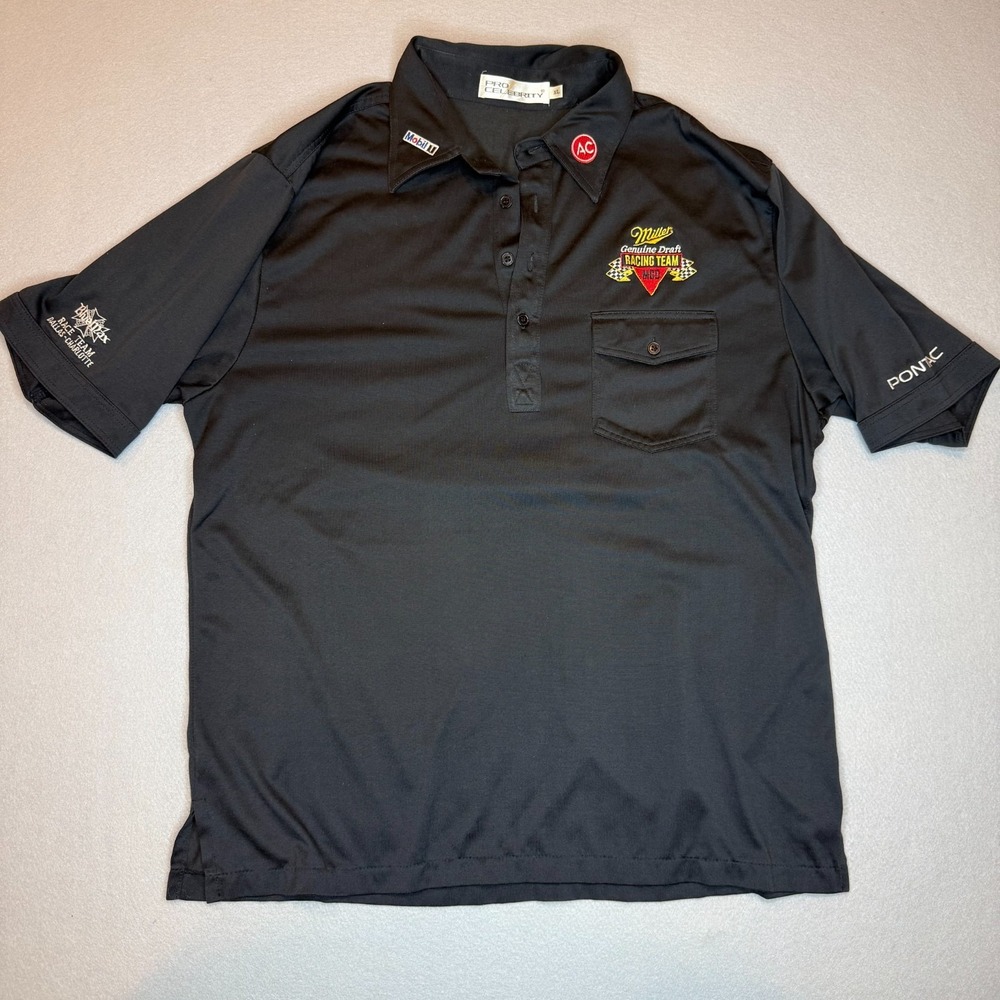 Pro Celebrity Miller Genuine Draft Racing Sz XL  Pontiac Sleeve Logo Embroidered